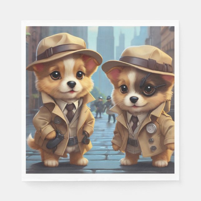 Mystery Party Pups  Napkins (Front)