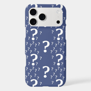 Mystery question mark riddle puzzle blue iPhone 17 pro max case