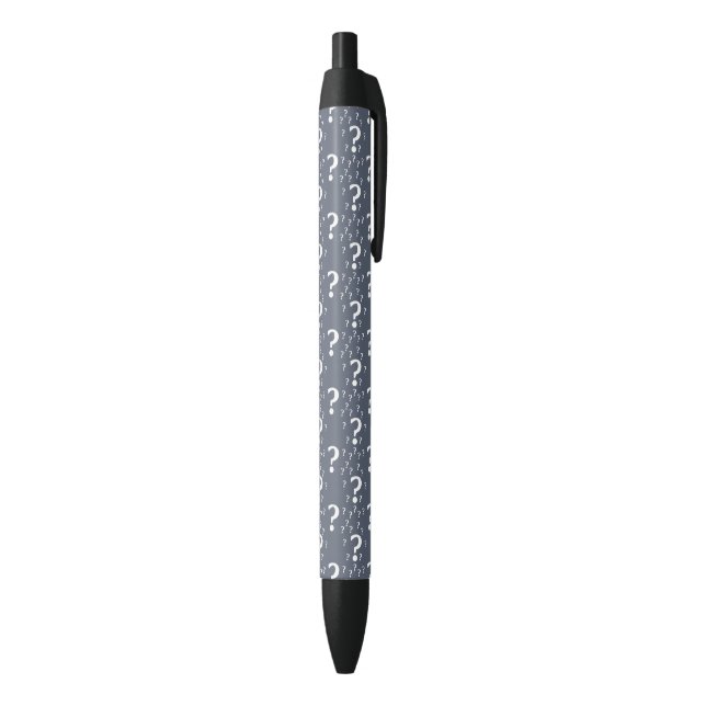 Mystery question mark riddle puzzle blue-gray pen (Bottom (Vertical))