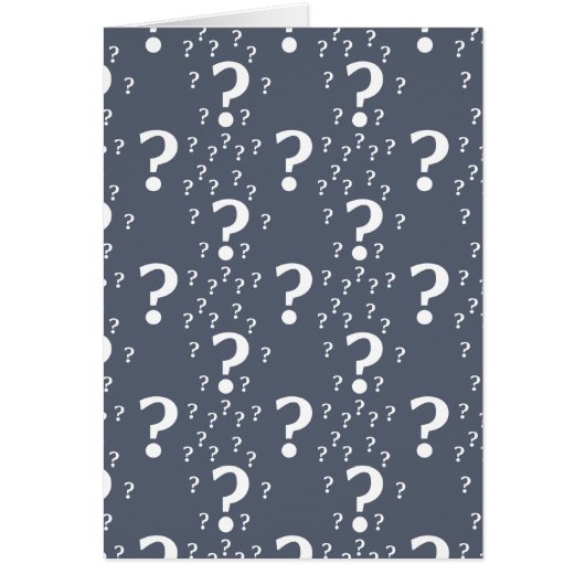 Mystery question mark riddle puzzle blue-grey (Front)