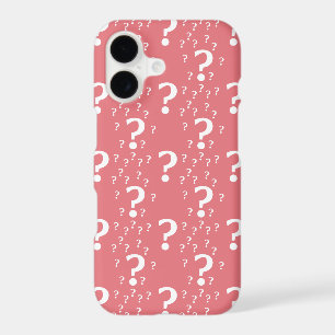 Mystery question mark riddle puzzle coral iPhone 17 case