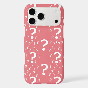 Mystery question mark riddle puzzle coral iPhone 17 pro max case