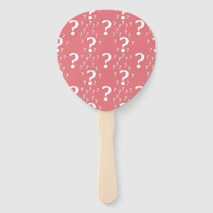 Mystery question mark riddle puzzle coral hand fan
