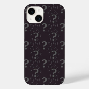 Mystery question mark riddle puzzle grey Case-Mate iPhone 14 case