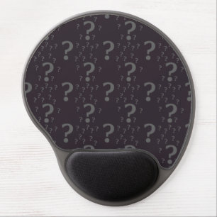 Mystery question mark riddle puzzle grey gel mouse pad