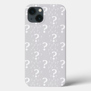 Mystery question mark riddle puzzle light gray Cas iPhone 13 Case