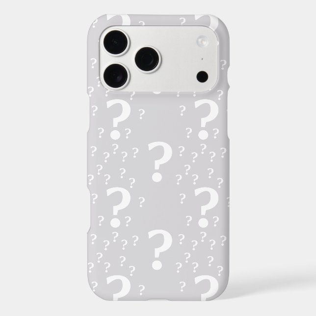 Mystery question mark riddle puzzle light gray Case-Mate iPhone case (Back)