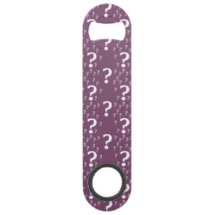 Mystery question mark riddle puzzle mauve bar key