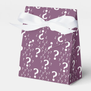 Mystery question mark riddle puzzle mauve favor boxes