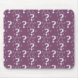 Mystery question mark riddle puzzle mauve mouse pad