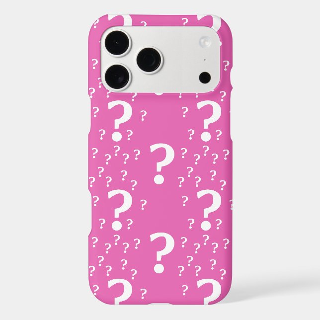 Mystery question mark riddle puzzle pink Case-Mate iPhone case (Back)