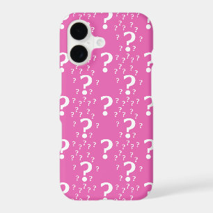 Mystery question mark riddle puzzle pink iPhone 17 case