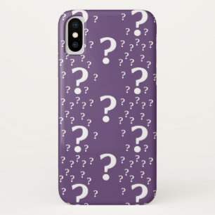 Mystery question mark riddle puzzle purple iPhone x case