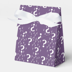 Mystery question mark riddle puzzle purple favor boxes
