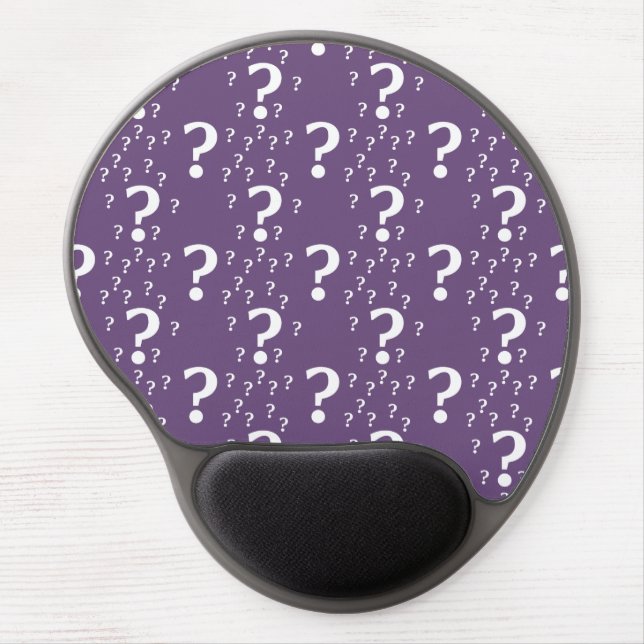 Mystery question mark riddle puzzle purple gel mouse pad (Front)
