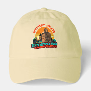Mystery Solved Everyone Loves Coffee Funny Bigfoot Hat
