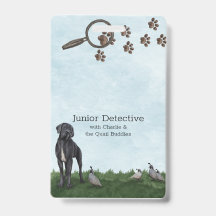 Mystery-Solving Junior Detective name badge