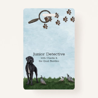 Mystery-Solving Junior Detective name badge