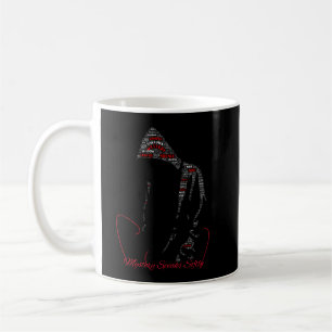 Mystery Speaks Softly Raven Typography Gothic Coffee Mug
