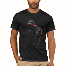 Mystery Speaks Softly Typography Silhouette T-Shir