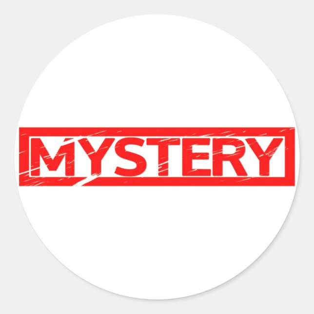 Mystery Stamp Classic Round Sticker (Front)
