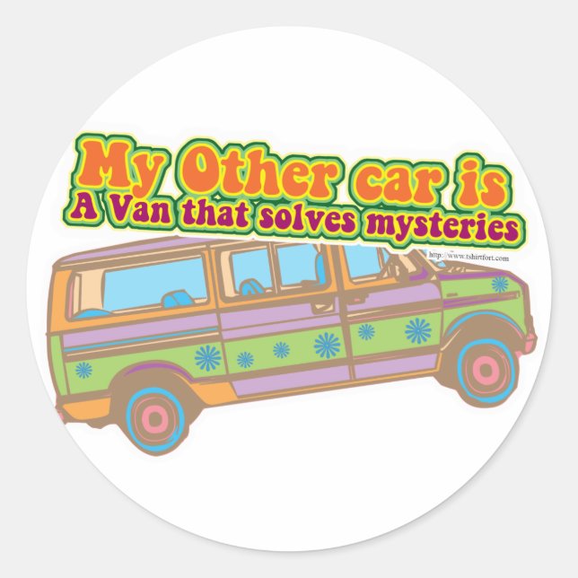 Mystery Van Classic Round Sticker (Front)