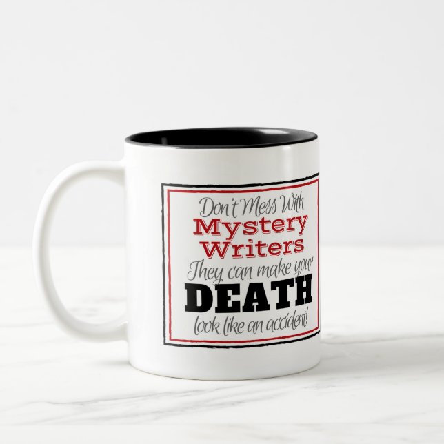 Mystery Writer Warning Mug (Left)