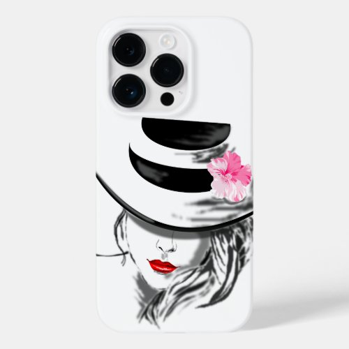 Mysteryous Lady Red Lips Case_Mate iPhone 14 Pro Case