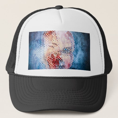 Mystic abstract mask trucker hat