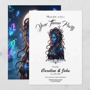Mystic Alien Queen – Guardian of the Crystal Realm Invitation