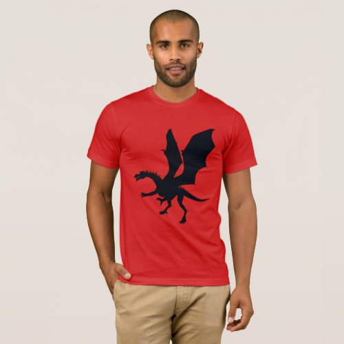Mystic Allure Dragon Silhouette Fantasy  T_Shirt