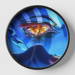 Mystic Anime Eye Wall Clock – Blue Vision Edition