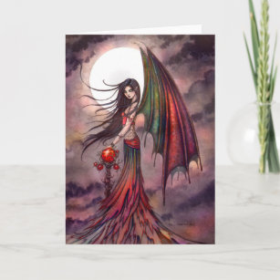 Halloween Twilight gothic fairy witch art CANVAS PRINT 