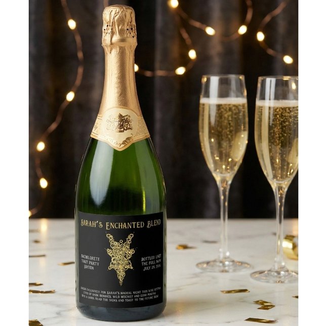 Mystic Bachelorette Tarot Party  Sparkling Wine Label (Creator Uploaded)