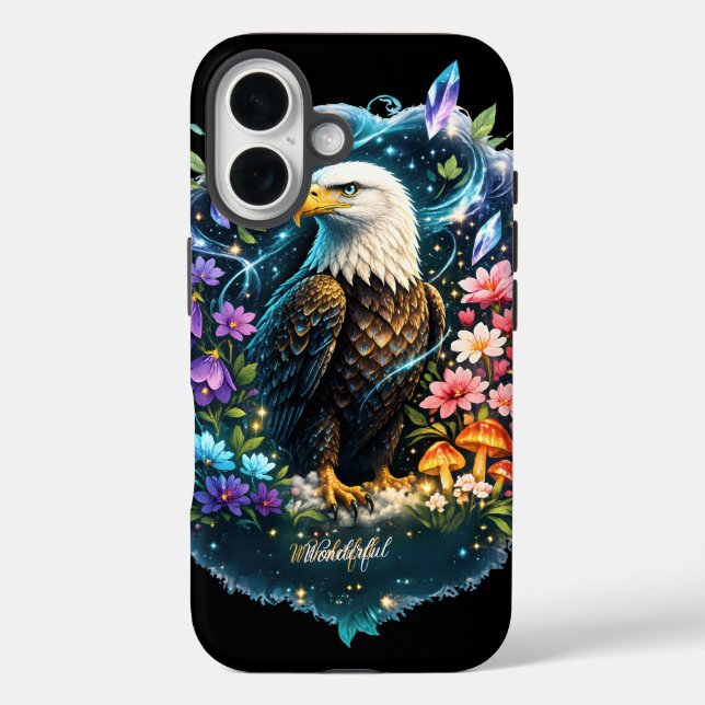 Mystic Bald Eagle Tough iPhone 16 case (Back)