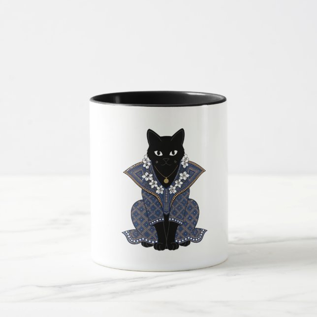 Mystic Batik Cat Queen Coffee Mug (Center)