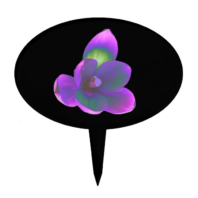 Mystic Beauty Crocus Flower Cake Pick (Front)