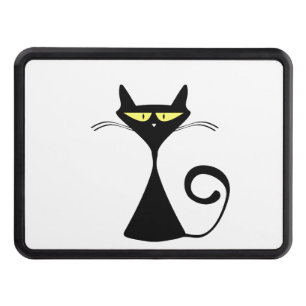 Mystic Black Cat Halloween Trailer Hitch Cover