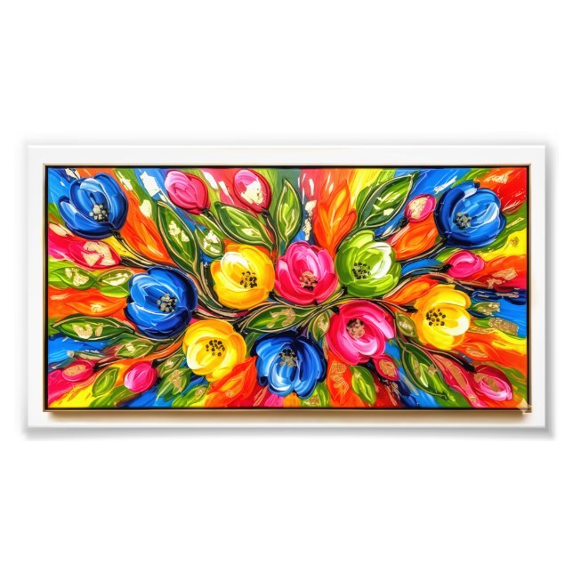 "Mystic Bloom Burst – Vibrant Abstract Floral Art" Photo Print (Front)