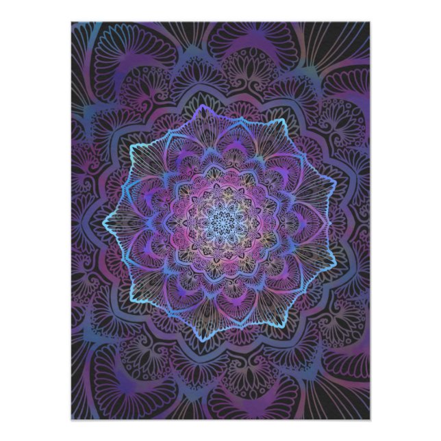 Mystic Bloom Mandala  Photo Print (Front)