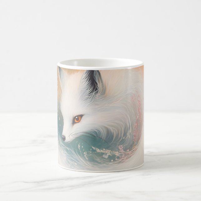 Mystic Bloom Spring Fox Watercolor Coffee Mug (Center)