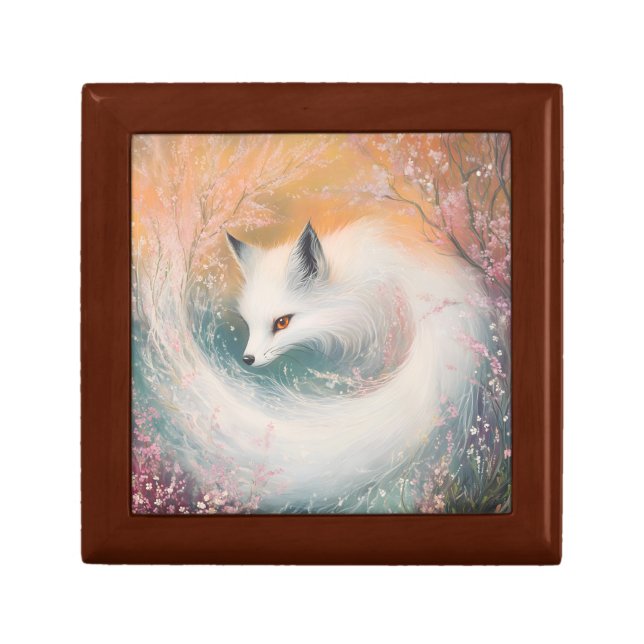Mystic Bloom Spring Fox Watercolor Gift Box (Front)