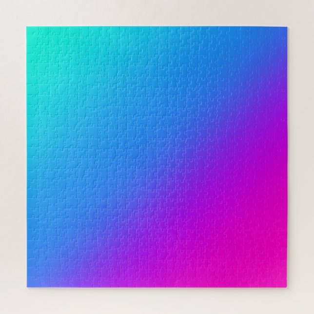 Mystic Blue and Pink Gradient Puzzle (Vertical)
