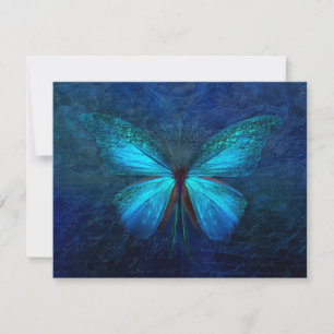 Mystic Blue Butterfly 4.25x5.5 Custom Card