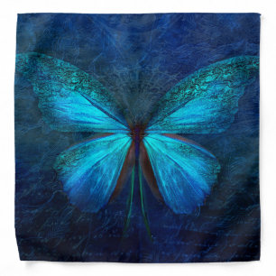 Mystic Blue Butterfly Bandana