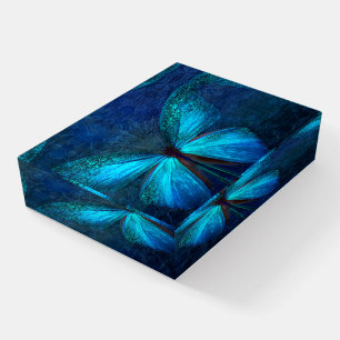 Mystic Blue Butterfly Paperweight