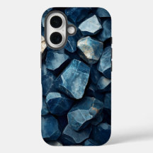 Mystic Blue Crystals Print Phone Case for iPhone