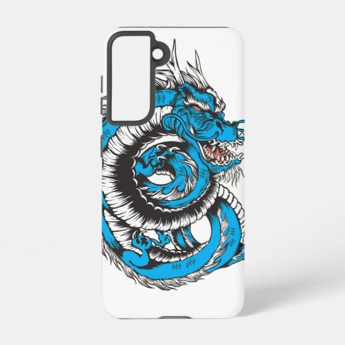 Mystic Blue Dragon Artwork Samsung Galaxy S21 Case
