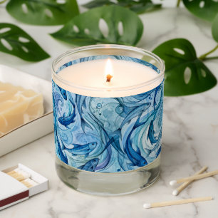 Mystic Blue Fish Flowing Harmony Scented Candle