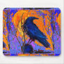 Mystic Blue Raven Moon By Sharles Mouse Pad